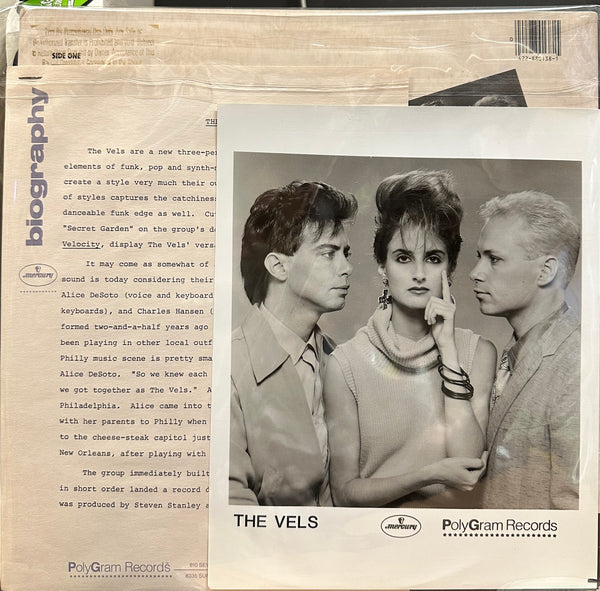 Signed Autographed - The Vels - Private World - Mint- 12" Single Record 1984 Mercury USA Promo Vinyl & Press Kit w/Photo - New Wave / Synth-pop - Shuga Records