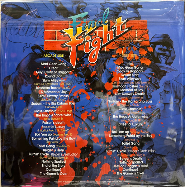 Manami Matsumae, Yoshihiro Sakaguchi, Harumi Fujita, Junko Tamiya, Yoko Shimomura - Final Fight (Original Arcade + SNES) - New LP Record 2023 Unofficial Blue Vinyl & Insert - Video Game Music - Shuga Records