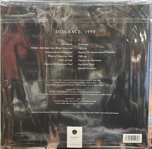 Disgrace - 1990 - Mint- LP Record 2011 Svart Finland RARE Original Press Black Vinyl & Insert - Death Metal - Shuga Records