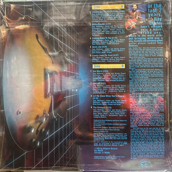 Tony Mathews - Condition: Blue - New LP Record 1981 Alligator USA Original Vinyl - Modern Electric Blues - Shuga Records