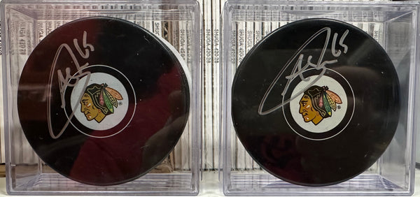 Signed Autographed - Andrew Shaw - Chicago Blackhawks Hockey Puck - 2022 w/COA - Shuga Records