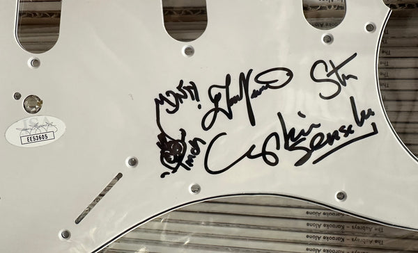 Signed Autographed By 5 - THE DAMNED - Strat Guitar Pickguard JSA COA - Shuga Records