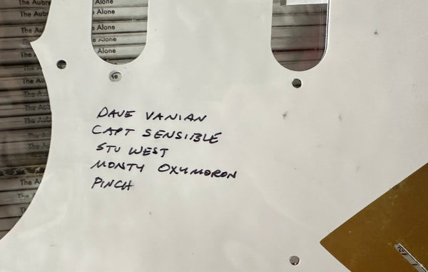 Signed Autographed By 5 - THE DAMNED - Strat Guitar Pickguard JSA COA - Shuga Records