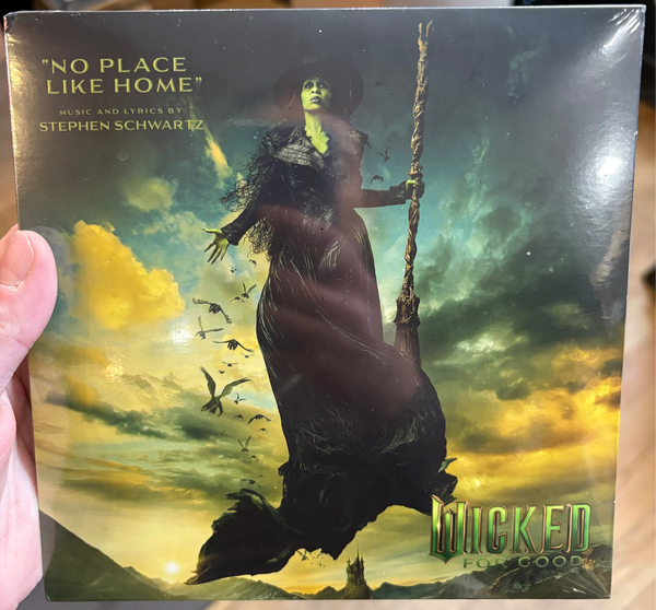 Stephen Schwartz - Cynthia Erivo - Ariana Grande - No Place Like Home - The Girl In The Bubble - New 7" Single Record 2025 UMG Clear w/ Glitter Vinyl - Musical / Soundtrack - Shuga Records