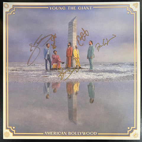 Signed Autographed - Young The Giant - American Bollywood - New 2 LP Record 2023 Awal Transparent Yellow Vinyl - Indie Rock / Alternative Rock