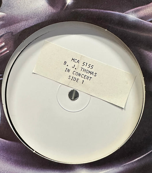 B.J. Thomas - B.J. Thomas In Concert - Mint- LP Record 1980 MCA Songbird USA Promo Test Pressing Vinyl - Pop / Rock / Gospel - Shuga Records