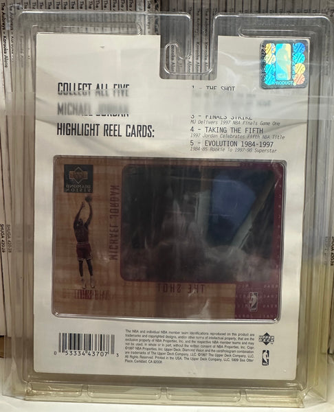 New - 1997 Michael Jordan - Upper Deck Diamond Vision Highlight Reel Jumbo Card #1 THE SHOT - Shuga Records