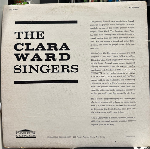 The Clara Ward Singers - The Clara Ward Singers - VG+ LP Record 1964 Forum Circle USA Stereo RARE Vinyl - Gospel / Soul - Shuga Records