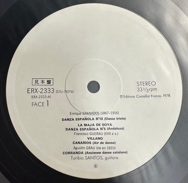 Turibio Santos - Danses Espagnoles Vol. 2 - Mint- LP Record 1977 Erato Japan Press Vinyl - Classical / Guitar / Modern - Shuga Records