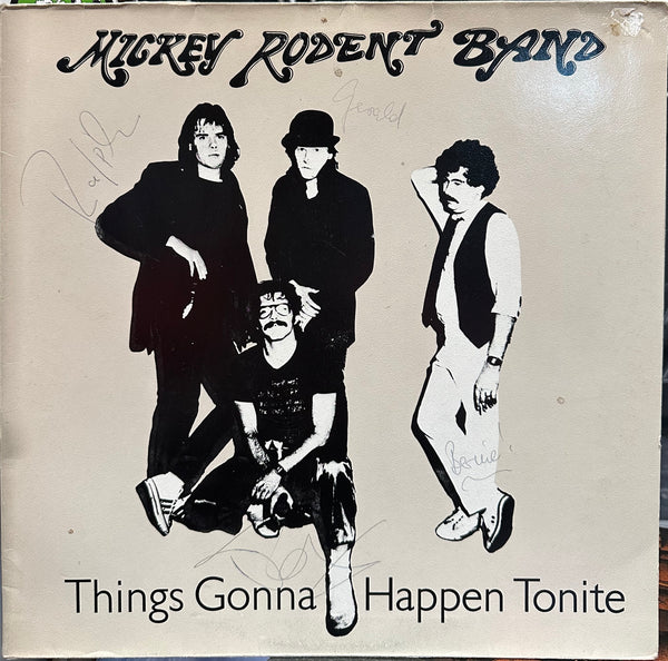 Signed Autographed - Mickey Rodent Band - Things Gonna Happen Tonight - LP Record 1979 Bellaphon Germany Vinyl - Pop Rock - Shuga Records