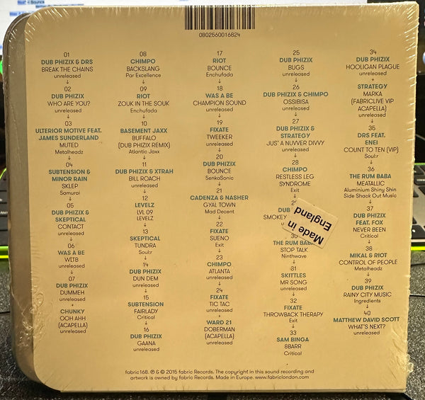 Dub Phizix - Fabriclive 84 - New CD 2015 Fabric UK Press & Metal Tin Case - Electronic / Drum n Bass - Shuga Records