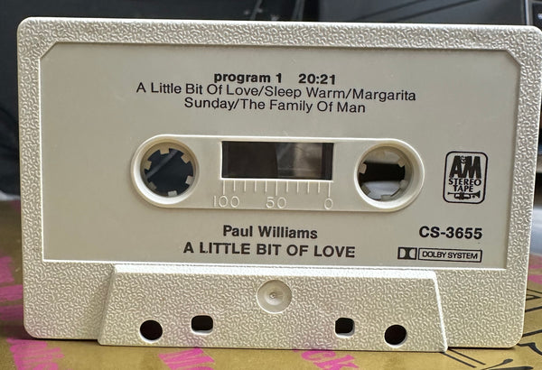 Paul Williams - A Little Bit Of Love - VG+ Cassette 1974 A&M USA Original Tape - Pop Rock - Shuga Records