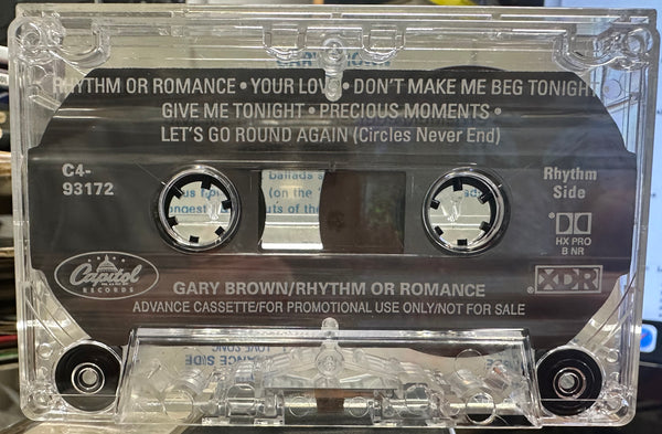 Gary Brown - Rhythm Or Romance - Mint- Cassette 1992 Capitol Manhattan USA Pre-Release Promo Tape - Soul / New Jack Swing - Shuga Records