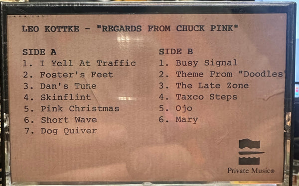 Leo Kottke - Regards From Chuck Pink - Mint- Cassette 1988 Private Music Advance Promo Tape - Folk Rock / Blues - Shuga Records