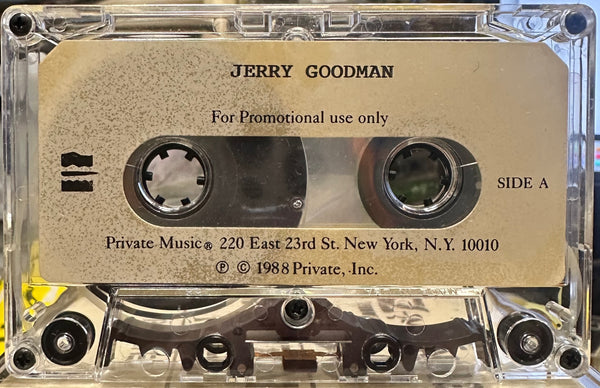 Jerry Goodman - It's Alive - Mint- Cassette 1988 Private Music USA Advance Promo Tape - Rock / Ambient - Shuga Records