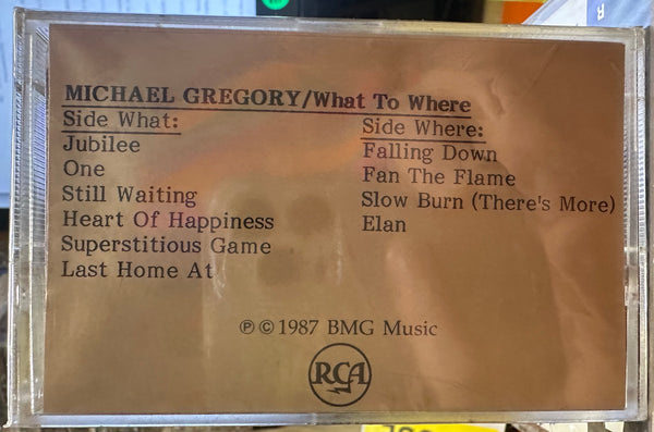 Michael Gregory - What To Where - New Cassette 1988 RCA Novus USA Advance Promo Tape - Jazz / Fusion / Soul-Jazz - Shuga Records