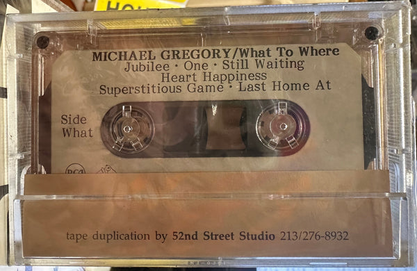 Michael Gregory - What To Where - New Cassette 1988 RCA Novus USA Advance Promo Tape - Jazz / Fusion / Soul-Jazz - Shuga Records