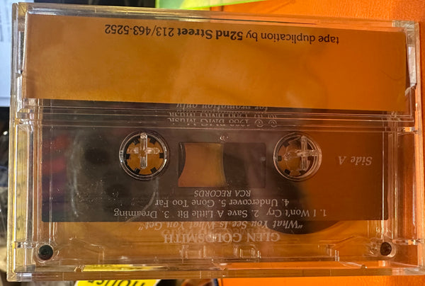 Glen Goldsmith - What You See Is What You Get - Mint- Cassette 1988 RCA USA Advance Promo Tape - House / Swingbeat / Electro - Shuga Records