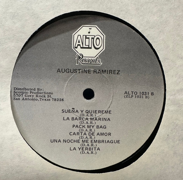 Augustine Ramirez - Mi Barquita De Madera - VG+ LP Record 1968 Alto USA Vinyl - Latin / Soul / Funk / Cumbia - Shuga Records