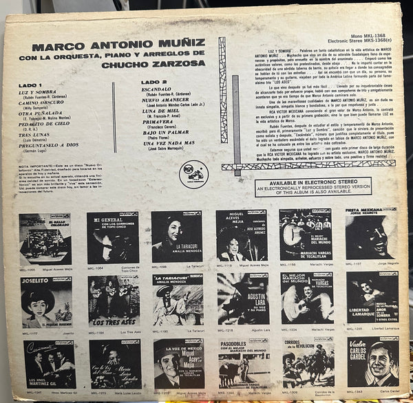 Marco Antonio Muñiz - Marco Antonio Muñiz - VG+ LP Record 1961 RCA Victor USA Original RARE Vinyl - Latin / Bolero - Shuga Records