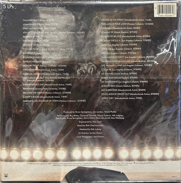Bruce Springsteen & The E-Street Band ‎– Live /1975-85 - New 5 LP Record Box Set 1986 Columbia USA Original Vinyl & Book - Classic Rock / Pop Rock - Shuga Records