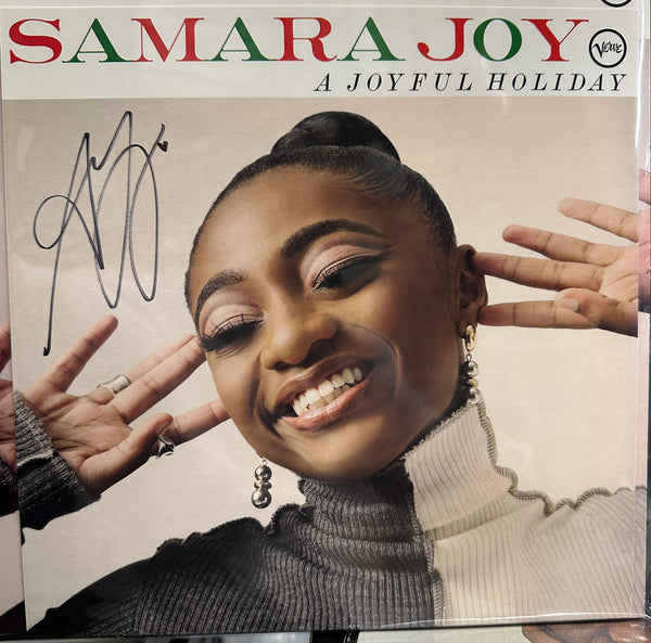 Signed Autographed - Samara Joy - A Joyful Holiday - Mint- EP Record 2023 Verve Black Vinyl & Signed Lithograph - Jazz / Holiday / Christmas - Shuga Records