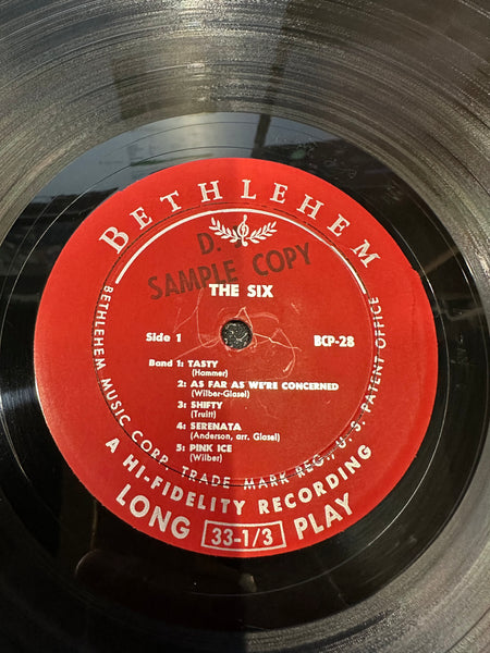 The Six - The Six - Mint- LP Record 1955 Bethlehem USA Original Mono Promo Vinyl - Jazz / Bop - Shuga Records