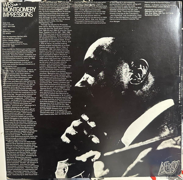Wes Montgomery - Impressions (1973) - LP Record 1979 Affinity Spain Vinyl - Jazz / Bop / Latin - Shuga Records