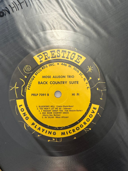 Mose Allison - Back Country Suite For Piano, Bass And Drums - Mint- LP Record 1957 Prestige USA Mono Original Vinyl - Jazz - Shuga Records