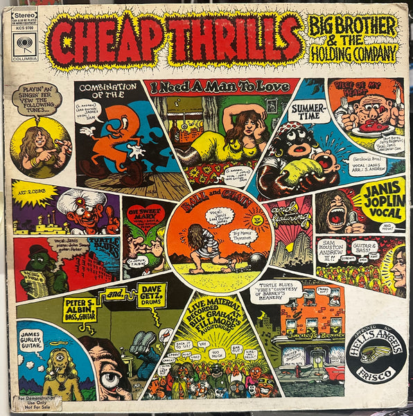 Janis Joplin / Big Brother & The Holding Company - Cheap Thrills - VG+ LP Record 1968 Columbia USA RARE Promo Mispress Vinyl - Psychedelic Rock / Blues Rock - Shuga Records