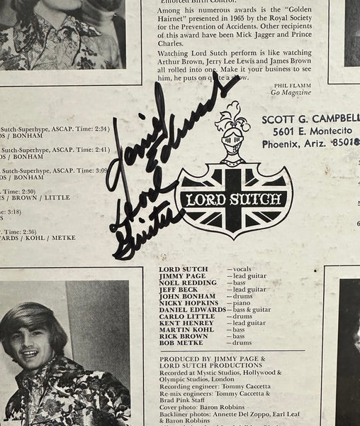 Signed Autographed - Lord Sutch And Heavy Friends - Cotillion USA Promo Vinyl - Psychedelic Rock / Blues Rock / Classic Rock - Shuga Records