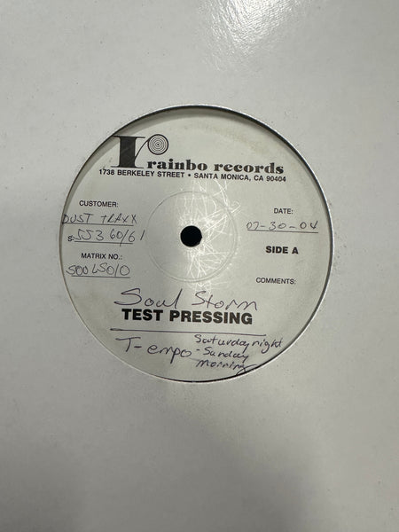 T-Empo - Saturday Night, Sunday Morning - VG+ 12" Single Record 2004 Soulstorm Dust Traxx Test Pressing Promo Vinyl - Chicago House / Tribal House / Garage House - Shuga Records