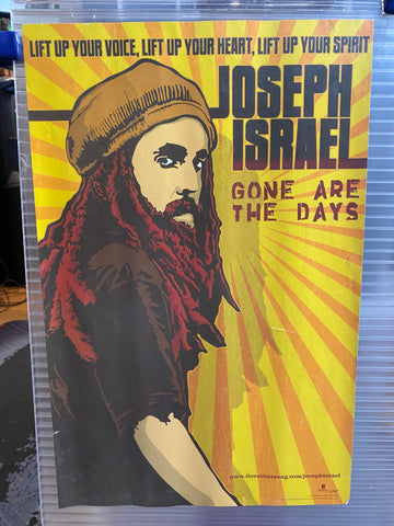 Joseph Israel ‎– Gone Are The Days - 2005 New Door Music Poster Promo Flat 17" x 11"