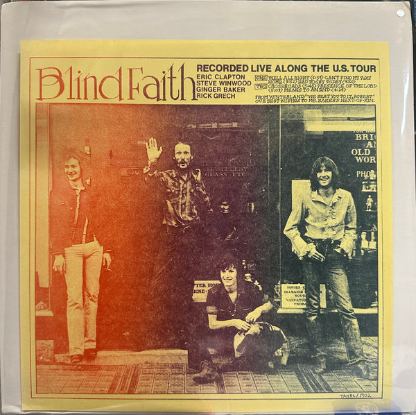 Blind Faith - Recorded Live Along The U.S. Tour - VG+ LP Record 1974 TAKRL TMOQ Amazing Kornyfone Unofficial Black Vinyl - Classic Rock / Blues Rock / Psychedelic Rock - Shuga Records