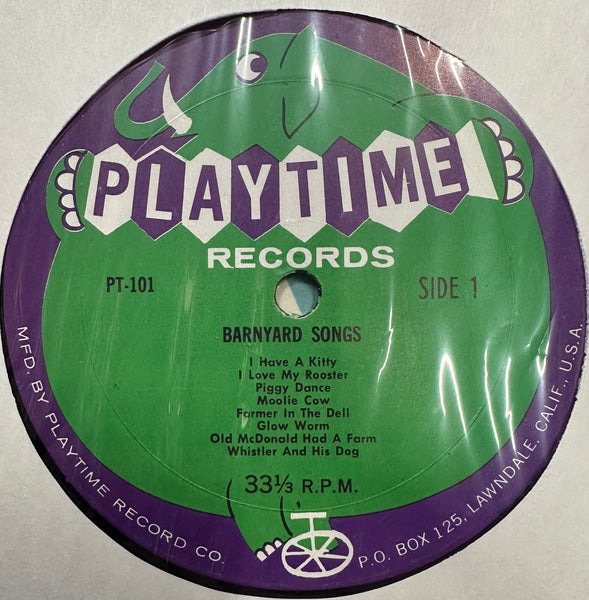 Unknown Artist - Barnyard Songs And Stories - VG+ LP Record 1950's Playtime USA Vinyl RARE - Children's / Story - Shuga Records