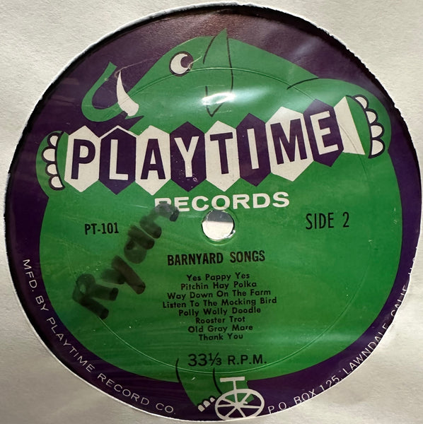 Unknown Artist - Barnyard Songs And Stories - VG+ LP Record 1950's Playtime USA Vinyl RARE - Children's / Story - Shuga Records