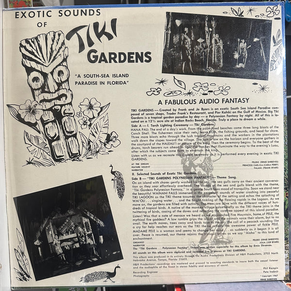 Unknown Artist - Exotic Sounds Of Tiki Gardens - "South Sea Island Paradise" In Florida - Mint (New Opened to verify) LP Record 1967 Private Press USA RARE Vinyl - Exotica / Space-Age / Hawaiian Pacific / Lounge - Shuga Records
