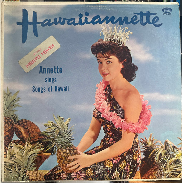 Annette - Hawaiiannette - Annette Sings Songs Of Hawaii - VG LP Record USA Original Mono Vinyl & Hype Sticker - Pop Rock / Hawaiian - Shuga Records