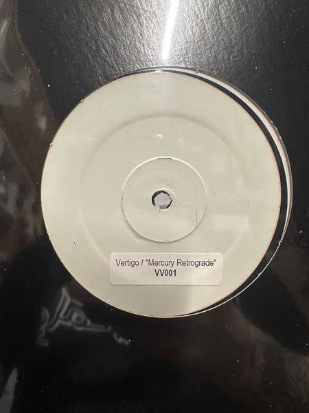 Vertigo - Mercury Retrograde / Stalker - New 12" Single Record 2002 Self Released UK White Label Vinyl - Drum n Bass - Shuga Records