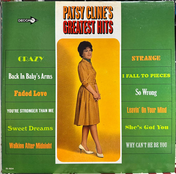 Patsy Cline - Patsy Cline's Greatest Hits - VG LP Record 1967 Decca Original USA mono Vinyl Press - Country - Shuga Records