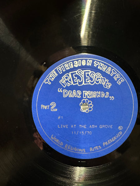 The Firesign Theatre - Presents "Dear Friends" - VG+ LP Record 1971 Self-Released USA Vinyl - Spoken Word / Comedy - Shuga Records