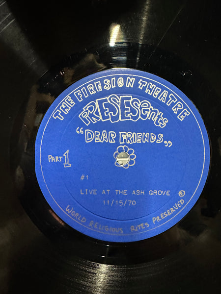 The Firesign Theatre - Presents "Dear Friends" - VG+ LP Record 1971 Self-Released USA Vinyl - Spoken Word / Comedy - Shuga Records