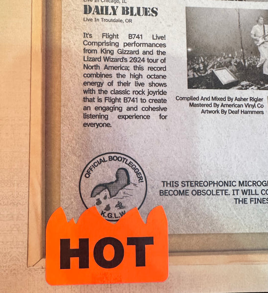 King Gizzard And The Lizard Wizard - Flight B741 Live! - New LP Record 2025 Shuga Chicago For Pain Hot Sauce Edition Vinyl, Poster, Flight Ticker, Sticker & Insert USA Vinyl - Psychedelic Rock - Shuga Records