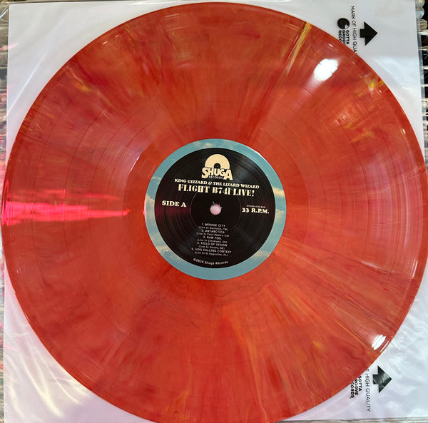 King Gizzard And The Lizard Wizard - Flight B741 Live! - New LP Record 2025 Shuga Chicago For Pain Hot Sauce Edition Vinyl, Poster, Flight Ticker, Sticker & Insert USA Vinyl - Psychedelic Rock - Shuga Records