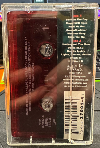 llegal - The Untold Truth - VG+ Cassette 1993 Rowdy USA Translucent Red Tape - Hip Hop - Shuga Records