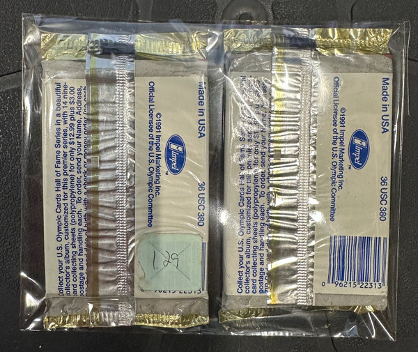 (2) Packs - 1991 IMPEL USA Olympic Hall Of Fame Trading Card - 15 Cards Per Pack (30 cards total) - Shuga Records