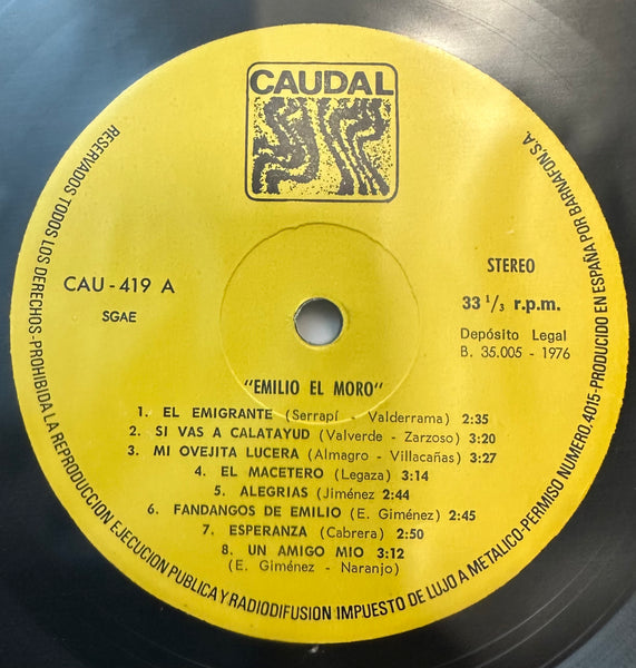 Emilio "El Moro" - Emilio el Moro - Mint- LP Record 1977 Caudal Spain Vinyl - Latin / Flamenco / Comedy - Shuga Records