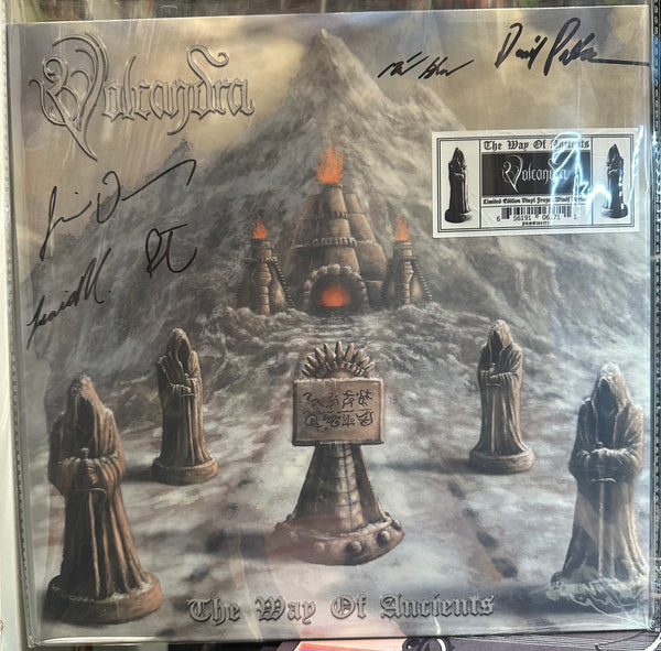 Signed Autographed - Volcandra - The Way Of Ancients - Mint- LP Record 2024 Prosthetic USA Frozen Winds Grey Vinyl & Insert - Black Metal / Death Metal - Shuga Records