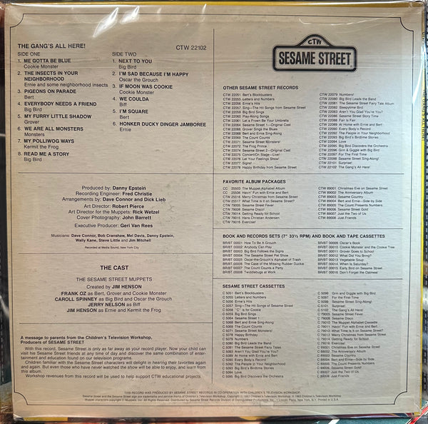 Sesame Street - The Gang's All Here! Original Cast Recording From TV's Sesame Street - Mint- LP Record 1983 USA Original RARE Vinyl - Children's / Educational - Shuga Records