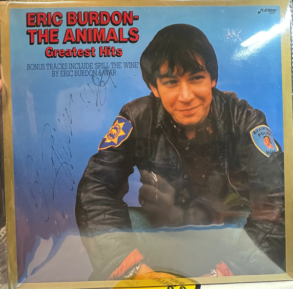 Signed Autographed - Eric Burdon - The Animals Greatest Hit - VG LP Record 1984 Platinum Music Germany Vinyl - Pop Rock / Classic Rock - Shuga Records